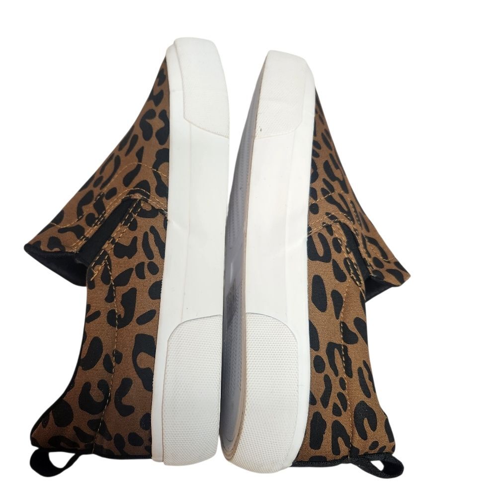 JENN ARDOR Women Classic Slip-On Sneakers Flats Brown Black Leopard Womens 7 - Picture 5 of 8